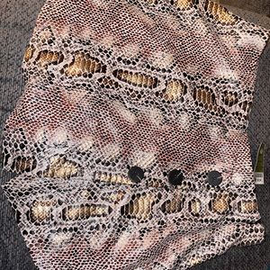 Mini Snake Print Skirt